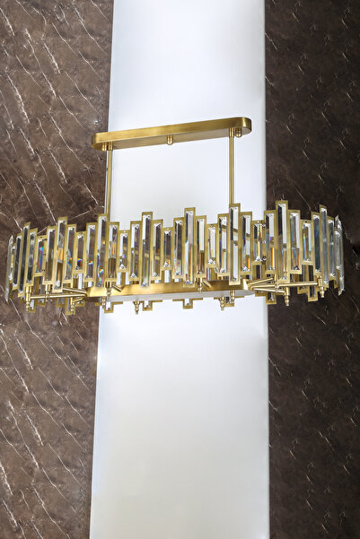 Avize çarşısı Theon Eskitme Renkli, Taşlı, Sarkıt Yemek Masası Avize, BS.7376...