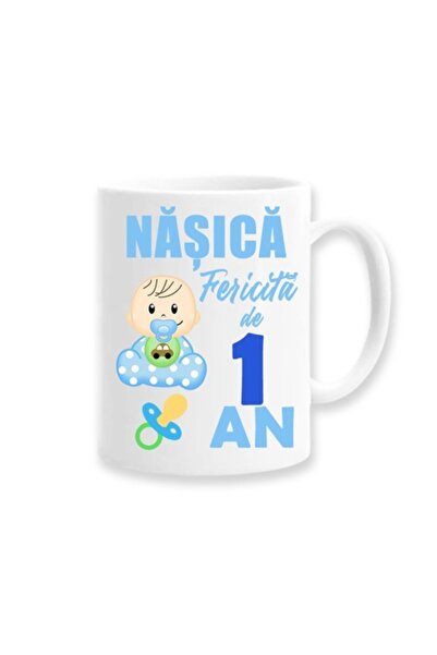 OEM Cană personalizată pentru nașă cu mesajul: „La mulți ani de nașă”, model ...