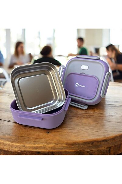 FixPoint Stainless Steel Food Storage and Transport Container Purple 750 ml P-1407