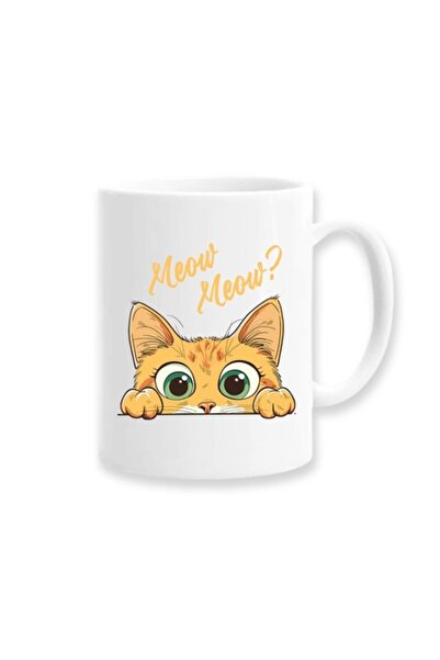 OEM Персонализирана чаша с послание: "Мяу мяу? " Модел котка, Бетапринт, 330 ...