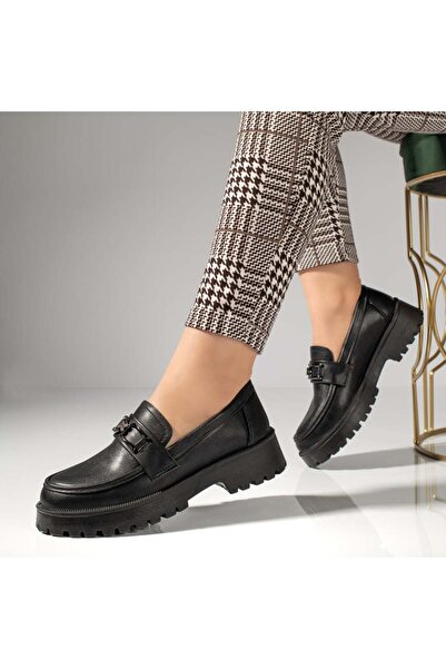 Modlet.ro Pantofi casual negri pentru femei cu detalii metalice MOD12987