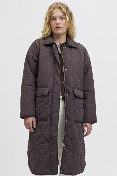 Jack & Jones Kadin Gömlek Yaka Rüzgara Dayanikli Kapitone Mont - Serena