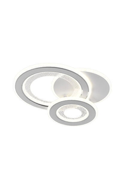 Alista Home Lustra LED SQUARE 36 W, 3 Cercuri, lumina Rece/Calda/Neutra, Alb