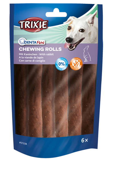 Trixie Recompensa Caini Denta Fun, Rulouri Iepure, 6 buc/70 g 12 cm, 31338
