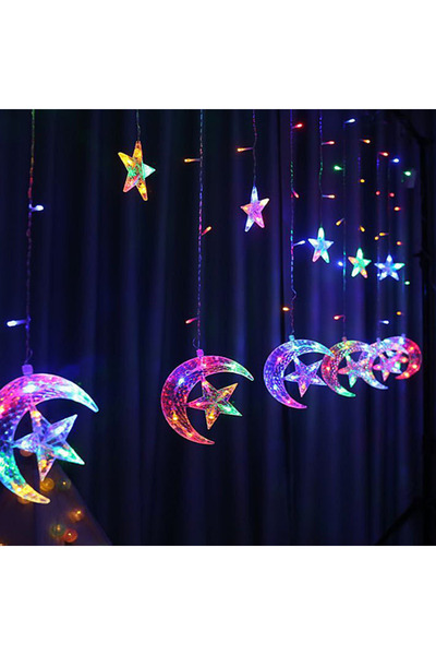 Wertcraft Instalatie tip ghirlanda stele in luna luminoase 3 x 1 m, intercone...