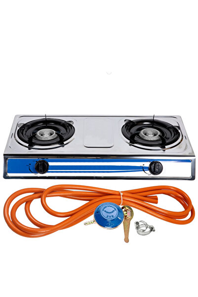 Wertcraft Aragaz din inox, 2 ochiuri, aprindere pe quartz + Kit reglabil gpl ...