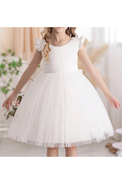 NSMLİFE Φόρεμα με βολάν για κορίτσια με πέταλο για την αποφοίτηση Γενέθλια Ειδική περίσταση Βραδινό φόρεμα