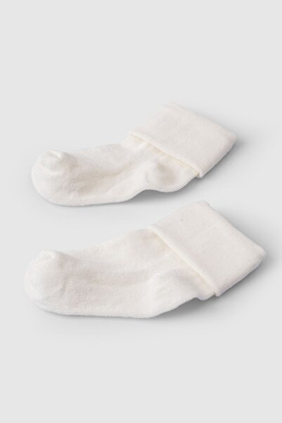 Little Gusto Organic Baby Socks Ecru