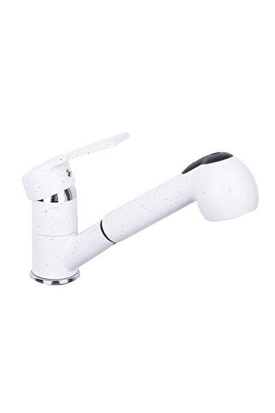 Trendy's Baterie lavoar para dus extractabila,granit alb, TRENDY S