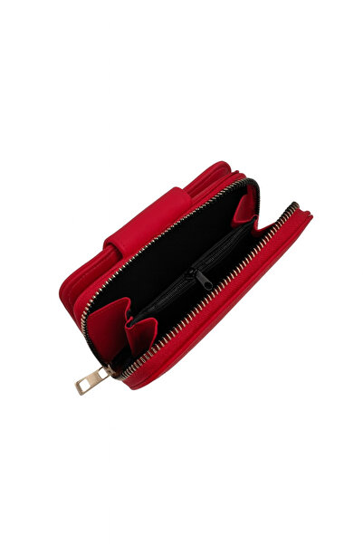 UCCELLO Leather Look Women's Wallet with Zipper Closure, Multiple Compartments for Cards and Money Compartment