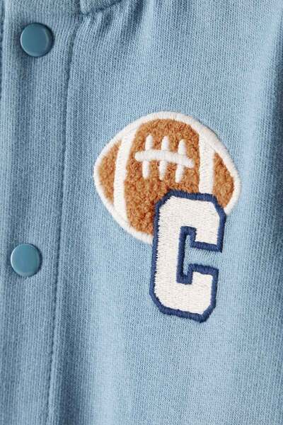 Carter's Erkek Bebek Mavi Kapüşonlu Tulum