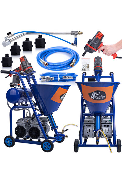 Rosfix Agregat Tencuit Blue Dragon BD57 – 5700W 25L/Min 22MPA | Cu Mixer Integrat