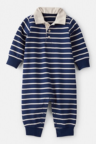 Carter's Baby Boy Blue Hooded Jumpsuit