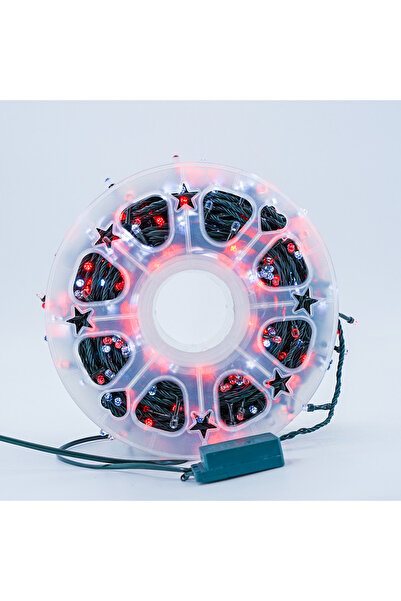 Wertcraft Instalatie de craciun liniara / sirag 50 m, 300 leduri , rosu, 8 jo...