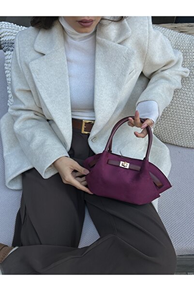 HONEY BAG Vudi Burgundy Women's Handbag with Special Lock Accessory