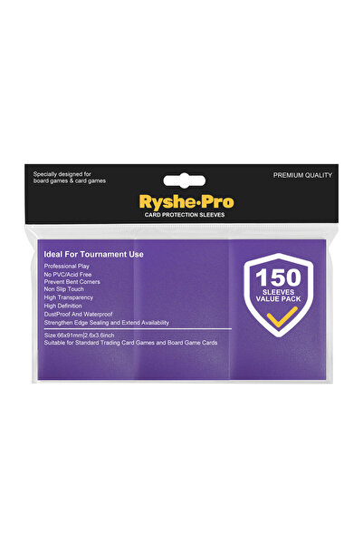 Choice23 150pcs Purple 100PCS 66x91mm Matte Standard Size Card Sleeves TCG Tr...