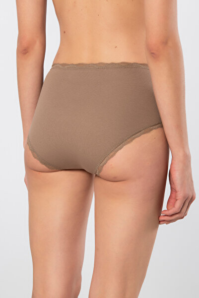 TÜREN 929 Γυναικεία εσώρουχα με ριμπάκια από λύκρα με ψηλόμεσο σχήμα, πακέτο 2 τεμαχίων