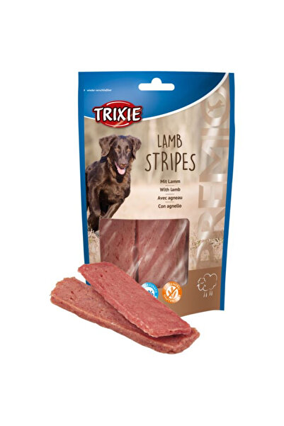 Trixie Recompense Pentru Caini, Premio, Fasii Plate cu Miel, 100 g, 31741