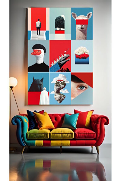 özkacar TABLURĂ ARTISTICĂ COMPLECĂ Tablou pe pânză pentru decorarea casei, pe...