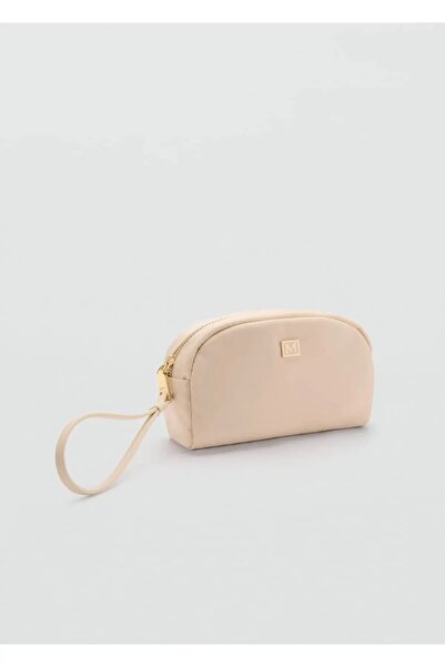 MODİNOVA Mango Logo Patterned Zippered Cosmetic Bag