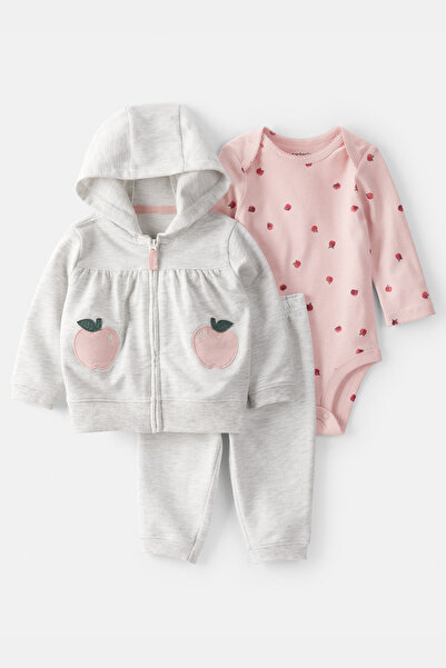 Carter's Baby Girl Gray 3-Piece Cardigan