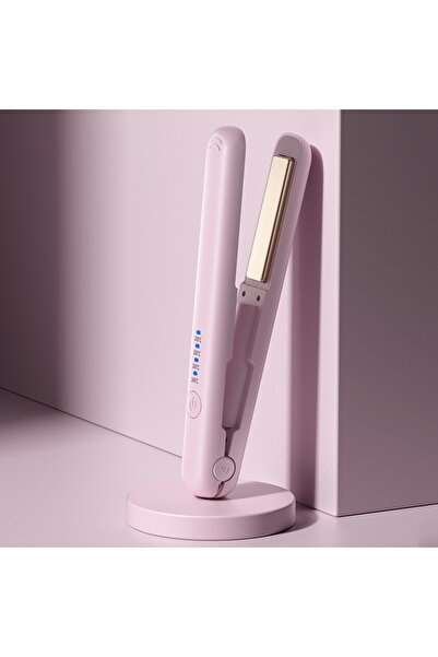 Flippy Ασύρματο ισιωτικό μαλλιών, Flippy, Τύπου C, 4 ρυθμίσεις θερμοκρασίας, 21,8 x 3,1 x 3,4,1 cm, Ροζ