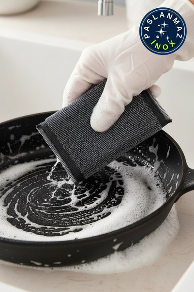 EVLE (2 Pieces) Magic Inox Stainless Steel Wire Dish Sponge, Magic Sponge