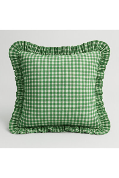 Belomia Home Collection Κάλυμμα μαξιλαριού με βολάν με σχέδιο ποτικαρέ |   Κα...