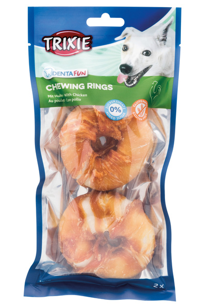 Trixie Recompense Pentru Caini, Denta Fun, Inele Presate Cu Pui, 110 g / 6 cm / 2 buc, 31332