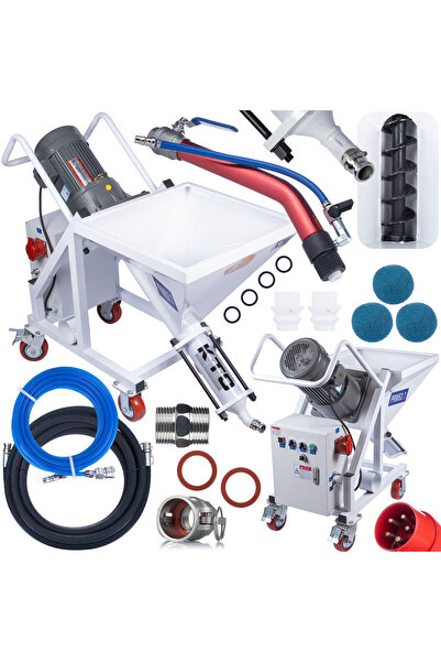 Rosfix Mașină Tencuit MultiSpray PRMS3.7 | 3.7KW, 80L, 380V, Debit 35L/min