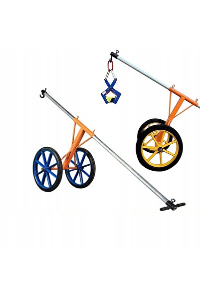 Rosfix Cărucior Transport Plăci 150KG – Oțel | Roți Mari | Deschidere 0–10 cm