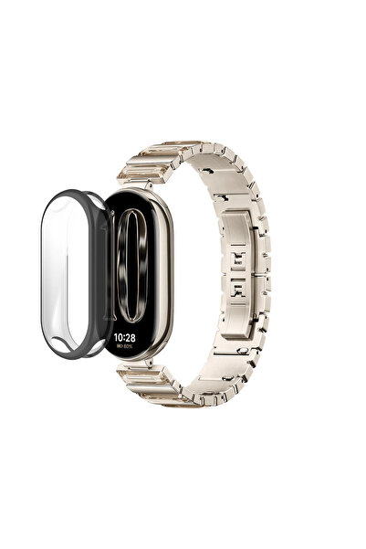 Tagomoon Xiaomi Smart Band 10 ( Mi Band 10 ) ile Uyumlu Kasa Ve Ekran Koruyucu 360 Tam Koruma Silikon Kılıf