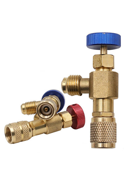 Rosfix Supapă Umplere Freon R22 | Albastră, Filet 11mm Jos și Lateral