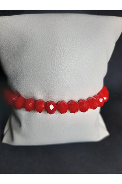 MRYart سوار من الخرز الزجاجي والكريستال الأحمر