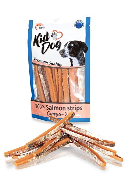 KIDDOG Recompense Pentru Caini, Fasii De Somon, 80 g, A04706