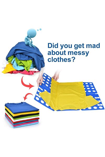 OEM Placă pliabilă pentru haine, plastic, 68x58x0,2 cm, albastră