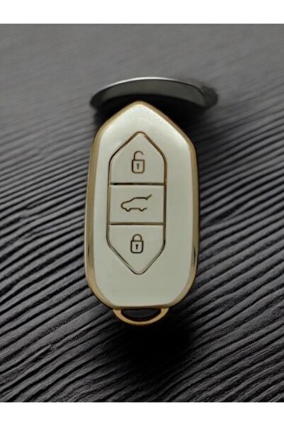 umayebar TOGG T10X Box Oto Anahtar Kumanda Kabı Kılıfı Oto Anahtarlık Beyaz-G...