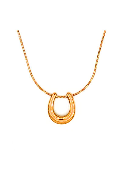 IMMACULATI Luckie- Colier din oțel inoxidabil placate cu aur 18k, rezistent l...