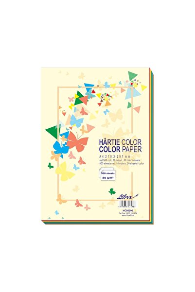 Libra Colored Paper A4 80g Set 500 HC80500