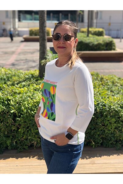 BAKTAGÖR Combed Cotton Blouse with Short Sleeves