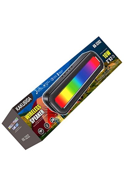 KAKU Boxă portabilă (3202), wireless BT 5.0, lumină ambientală LED, 10W, 1500mAh, neagră