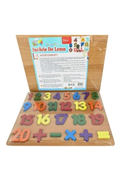 Toy Toy Toy Puzzle 3D din lemn – Semne și numere matematice, 20x20 cm
