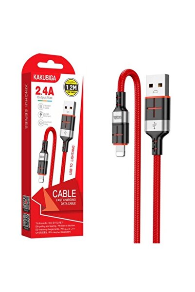 KAKU Cablu Date si Incarcare (KSC-696), USB-A la Lightning, 15W, 1.2m, Red