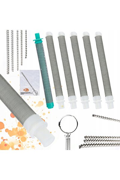 Rosfix Set Filtre 60/30 Mesh + 5 Perii Metalice | Pentru Pistol de Vopsit