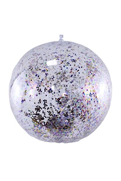 Toy Toy Toy Minge de plajă gonflabilă mare cu sclipici, gri, 50 cm