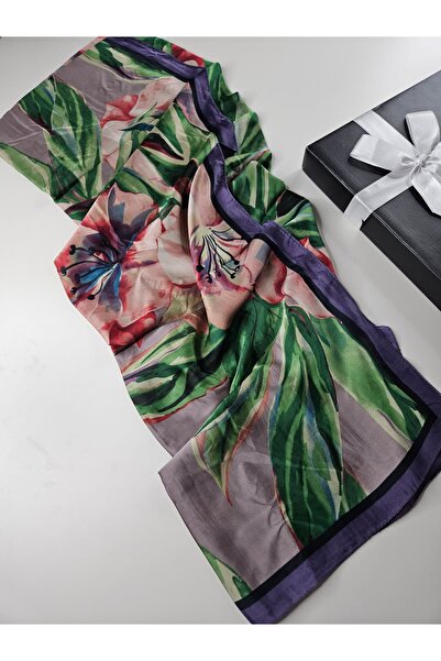 sem oyuncak Vual Silk Shawl Luxurious Rich Floral Pattern 90X180