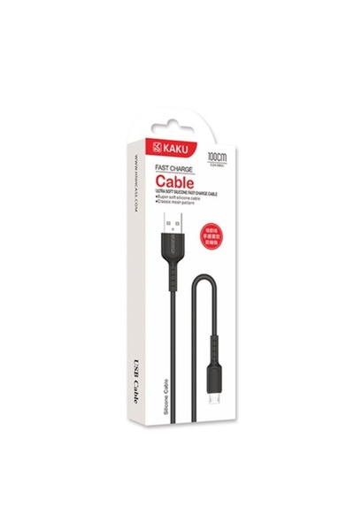 KAKU Cablu Date si Incarcare (KSC-111), USB-A la MicroUSB, 18W, 2.4A, 1m, Black