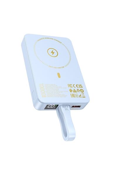 Hoco Baterie externă wireless, 10.000 mAh, magnetică, compatibilă cu MagSafe ...