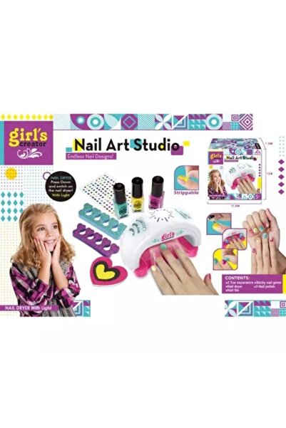 NAİL ART Set de manichiură pentru fete cu uscător de unghii