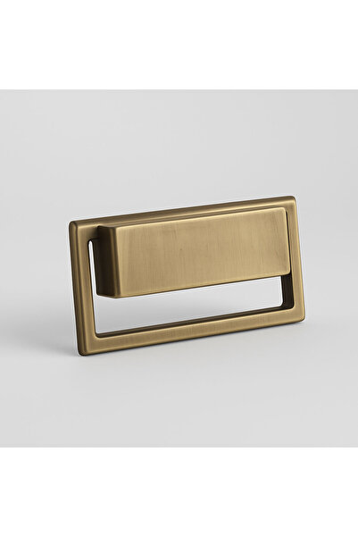 Badem10 Marko Soft Antique Yellow Metal Flush Furniture Handle Modern Cabinet and Drawer Durable Decorative Handles